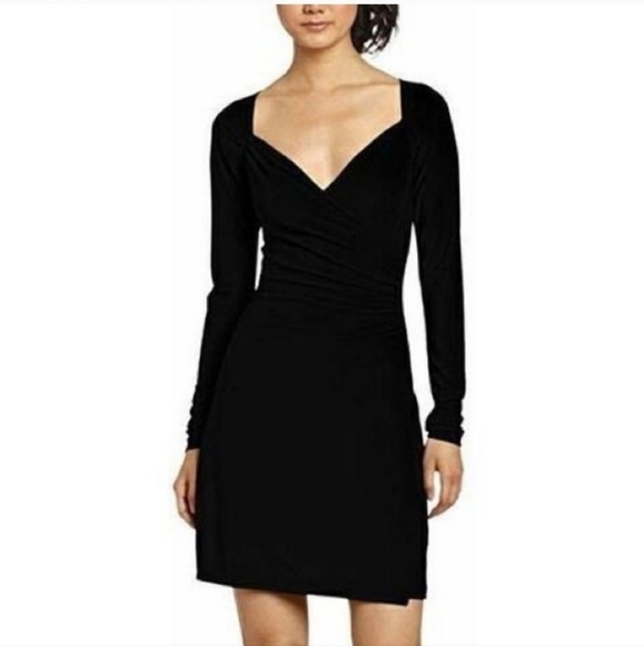 Norma Kamali Classic Stretch Jersey Wrap Dress Size Small Sweetheart Neck - Picture 1 of 6